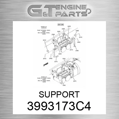 3993173C4 SUPPORT Fits INTERNATIONAL TRUCK (New OEM) • $201.96