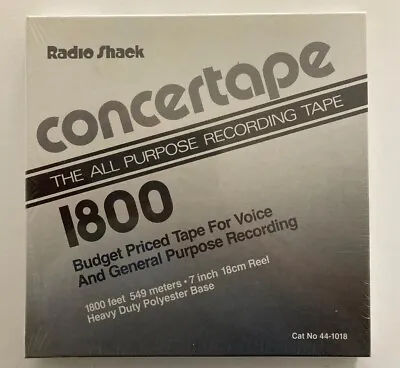Radio Shack Concertape 7 /18cm Reel To Reel 1800ft/549m Sound Recording Tape • £10