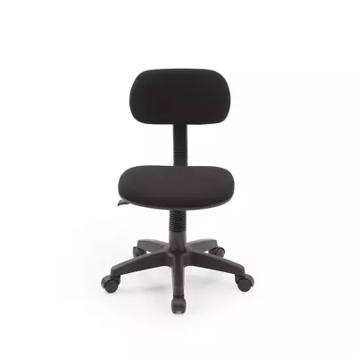 Office Chair Small Black Fabric Task Swivel Seat Armless Adjustable Height • $51