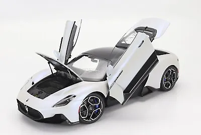 BBR MASERATI MC20 BIANCO AUDACE GLOSS BLACK ROOF 2020 1/18 Scale LE Of 44 New! • $489