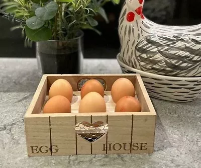 £8.99 • Buy 6 Egg House Wooden Storage Holder 