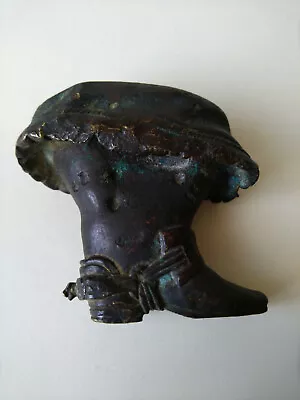 Rare Antique Ancient Pencil Stand Bronze Musketeer's Boot • $32