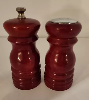 Mr Dudley Salt And Pepper Mill Grinder  Red Wood • $16