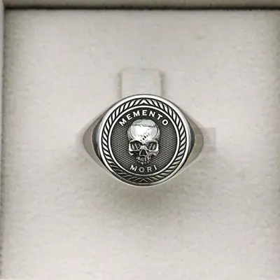 Memento Mori Ring Memento Mori Signet Ring Memento Mori Jewelry • $71