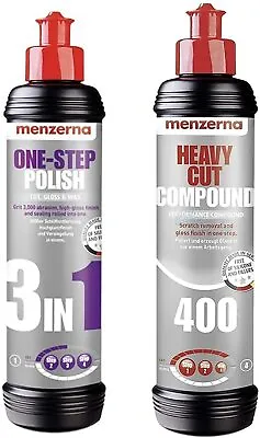 Menzerna 8oz Compound Polish Combo 3 In 1 Medium And 400 Heavy Cut • $45
