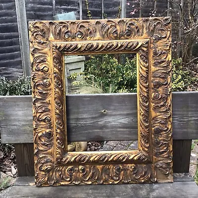 Large Old Vintage Antique Style Decorative Wooden Picture Frame 26.5” X 22.5” • £75