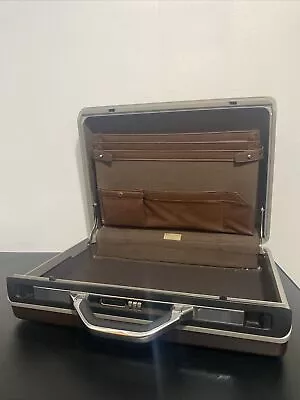 Samsonite Accord 007 Briefcase Brown Case Attache Business Agent Vintage 1980’s • $36.99