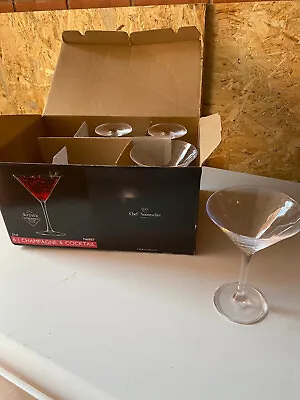 Never Used Commercial Set Of 6 Martini Glasses Worth Over £40 Chef & Somellier • £8.99