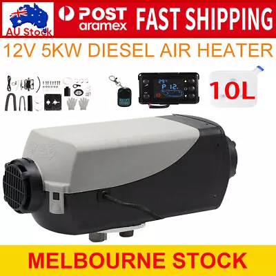 Air Diesel Heater 12V 5KW Thermostat Caravan Motorhome RV Tank Remote Control • $108