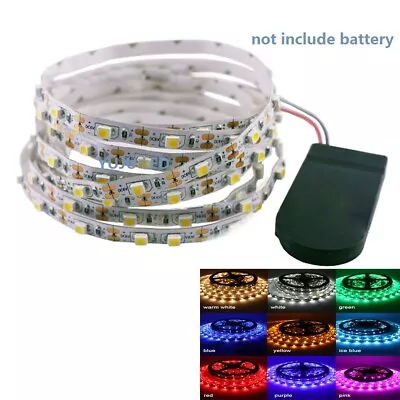 Button Battery Powered 2835 SMD 3V DC 60LED/M LED Strip Light  Flex LED Tape • $3.96