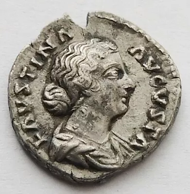 Roman Empress Faustina Wife Of Marcus Aurelius (161-175 AD) Denarius R. Peacock • $19.99