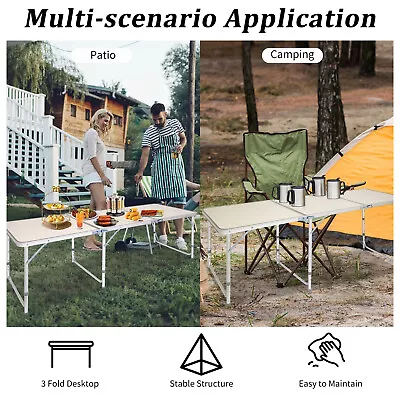 6-foot Outdoor Portable Aluminum Camping Picnic Party Camping Folding Table • $48.98