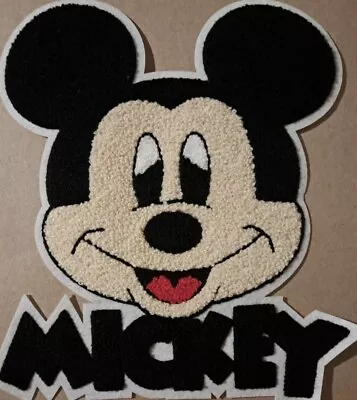 Disney Mickey Mouse 9.5  Chenille Fabric Sew On Patch • $25