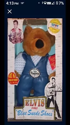 Elvis Presley Teddy Bear “Blue Suede Shoes   Taipow Legends '94 Rare See Desc. • $25