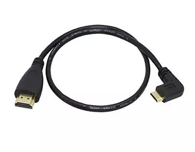 CERRXIAN 50cm 19.6inch High Speed Gold Plated Mini HDMI Right Angle Male To H... • $16.44