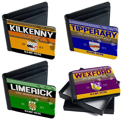 £14.95 • Buy Personalised GAA Wallet Gaelic Football Hurling Bi Fold Coin Card Mens Gift GN