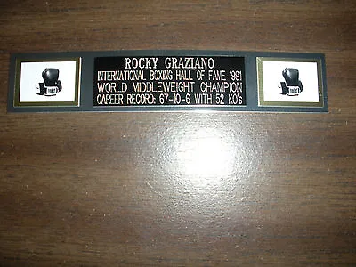 Rocky Graziano (boxing) Nameplate For Signed Gloves/trunks/photo Display • $7.95