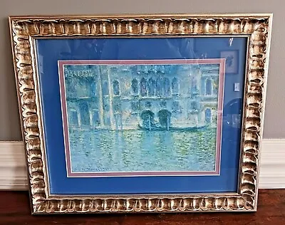 CLAUDE MONET PALAZZO DA MULA VENICE ITALY 1908 Silver Wood Framed Art 18 X15  • $100