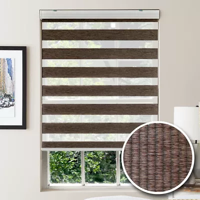 £19.62 • Buy Window Blinds Blackout MAGIC Zebra Shade Two Layer Fabrics Anti UV Custom Order