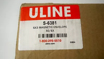 Uline S-6381 Magnetic Vinyl Envelope 5  X 3  (Box Of 50) • $39.95