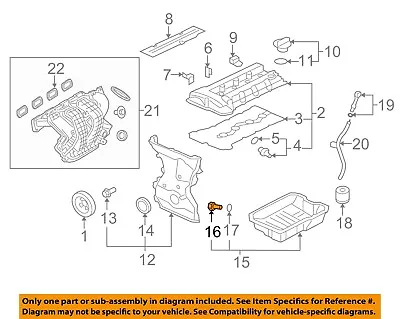 MITSUBISHI OEM 08-17 Lancer Engine Parts-Drain Plug MD050316 • $5