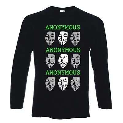 Anonymous Mask T-Shirt - Guy Fawkes V For Vendetta Disobey Hacker - S To 2XL • £15.95