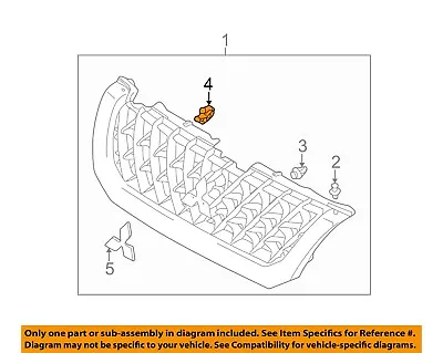 MITSUBISHI OEM 93-02 Mirage-Grille Assembly Clip MB153825 • $5.55