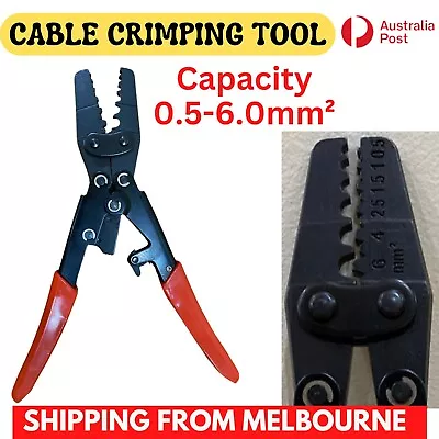 0.5-6.0mm² Wire Crimper Cable Plier Terminal Anderson Plug Lug Crimping Tool AU • $25.02