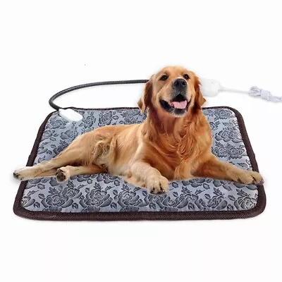 Adjustable Pet Heating Pad Cat Dog Anti-bite Steel Cord Waterproof Warm Bed • $13.58