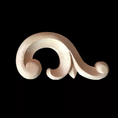 $5.60 • Buy Wood Carved Corner Onlay Applique Vintage Unpainted  Furniture Decal Home Decor