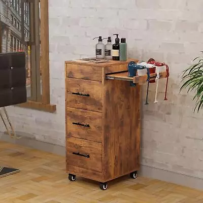 Salon Trolley Cart With Wheels Storage Cabinet Mobile Barber Hair Stylist Cart • $125.99