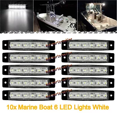 10 Pcs Marine Boat LED Deck Courtesy Lights Waterproof White Stern Transom Light • $12.89