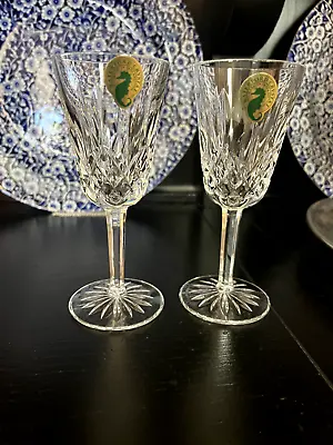$1.99 • Buy TWO!!  Waterford Crystal  Lismore   Sherry Port Wine Glasses Foil Label 2 Oz