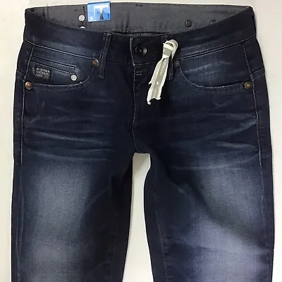 BNWT Ladies G STAR MIDGE BOOTCUT Dark Blue Jeans W27 L32 (273i) • £31.99
