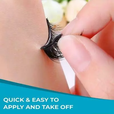 £2.18 • Buy Reusable Self Adhesive No Glue Eyelash Strip With Glue False Eyelashes X4O7