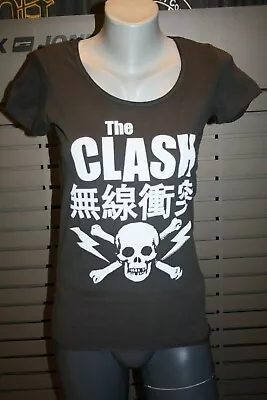 £32.30 • Buy Amplified Ladies T-Shirt The Clash Bolt Charcoal New Ladies