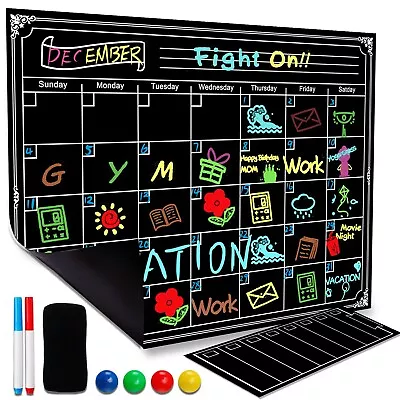 2024 Magnetic Dry Erase Refrigerator Calendar Reusable Monthly To Do List • $12.99