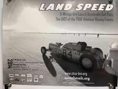 Vrhtf Nhra Vintage 2014 Land Speed El Mirage & Bonneville Race Poster 18  X 24  • $59.99