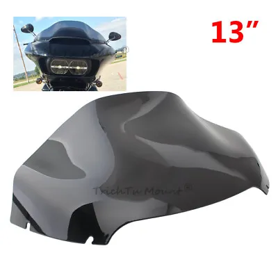 Black 13'' Wave Windshield Windscreen For Harley Road Glide FLTR FLTRX 2015-2023 • $73.14