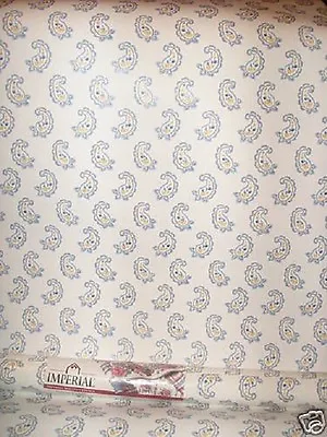 FREE Vintage Imperial Wallpaper Yellow Gold Blue Small Pattern # DS8382 New Rare • $9.95