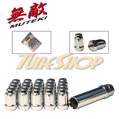 Muteki Close End Spline Tuner Lock Lug Nut 12x1.25 1.25 Acorn Wheel Rim Chrome N • $49.95