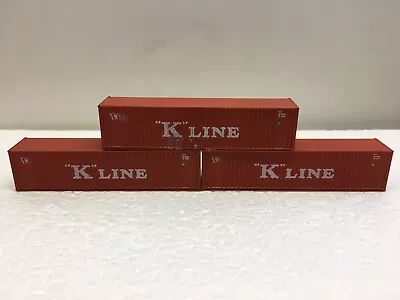 N Scale Walter's K-Line 40' Containers - 3 Total • $21