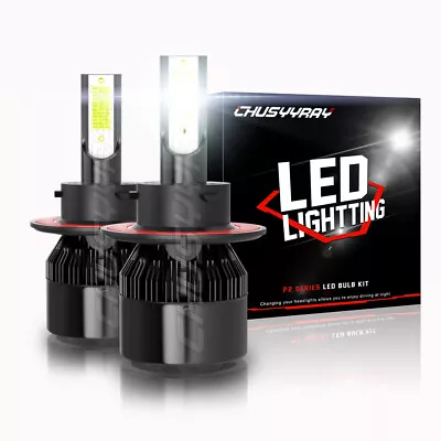 H13 9008 LED Headlight Bulbs Kit 10000W 1000000LM Hi/Lo Beam Super Bright White • $15.99