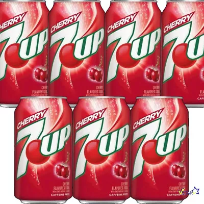 7 UP Cherry  Flavored Soda Pop Soft Drink 355ML • £11.99