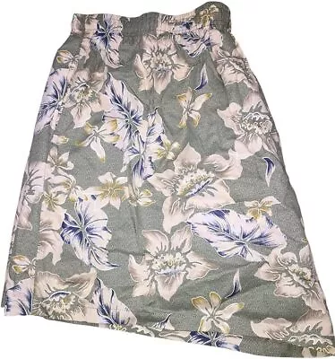 NWT Green 4X Big And Tall Canadian Made Swim Trunks Floral Print Board Shorts • $29.95