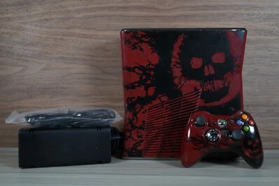 $169.99 • Buy Microsoft Xbox 360 S 320GB Gears Of War Limited Edition Cables/Controller Tested