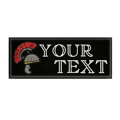 ADULT Custom Roman Centurion Embroidered Name Tag Patch [Hook Back] -- YOUR NAME • $4.95