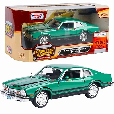 1974 FORD MAVERICK GRABBER GREEN 1/24 MODEL Forgotten Classics MOTORMAX 73332 • $18.99