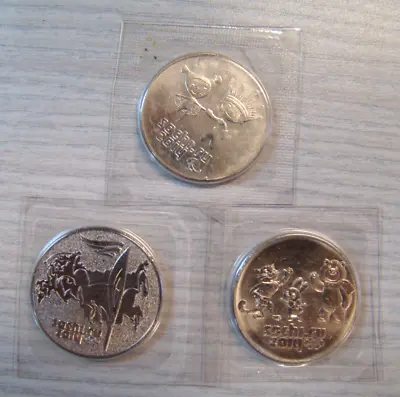 Symbols Of Sochi.ru Winter Olympic Games (2012-2013-2014) Russia 3 Coin Set / FS • $9.99