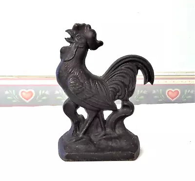 Vintage Rooster Cast Iron Metal Door Stop 7 Inch Solid Metal • $19.95